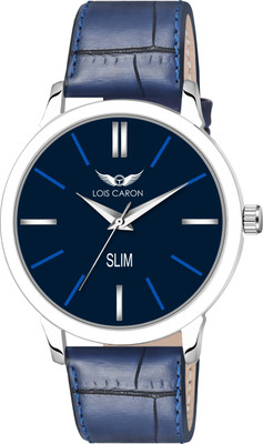 LOIS CARON LCS-4256 Ultra Slim Series Blue Dial & Blue Leather Strap For Boys Analog Watch  - For Boys