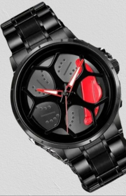 GooodTime Alloy wheels red flower0002 Alloy wheels Analog Watch  - For Men