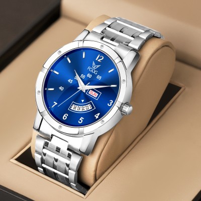 FOGG 2160-Blue Day and Date Display Analog Watch  - For Men