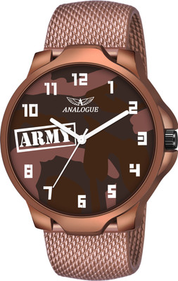 ANALOGUE Camouflage | Army | Military | Silicone Mesh | 1 Year Warranty | Men Analog Watch  - For Boys