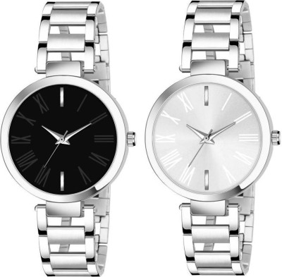 YUKAX Quality Roman Number Analog Black & White Dial Branded Watch For Girls & Women Analog Watch  - For Women