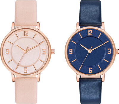 Fentex Best quality combo analog watch with leather strap & trending design Best quality combo analog watch with leather strap & trending design Analog Watch  - For Girls