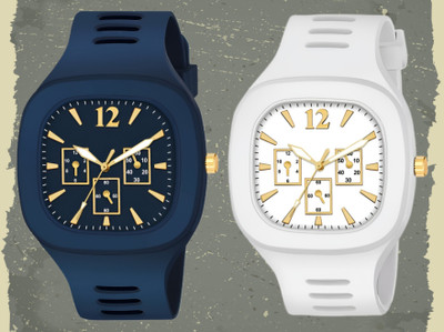 FashionKnight Combo Miller Stylish Premium Quality Boys Watch Square Dial Wrist Sports Watch with Pack of 2 Analog Watch  - For Boys