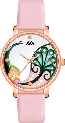 WEDSCOY Premium Quality Double Designer Color Round Case Dial Professional Leather Belt Premium Quality Double Designer Color Round Case Dial Professional Leather Belt Analog Watch  - For Girls