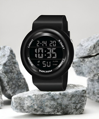 SHURAI 115_Round Ring_7 Slim Stylish Sporty Look Semi Water & Shock Resistance Alarm, Function Premium Digital Watch  - For Boys