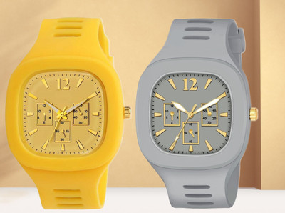 HALA MILLER COMBO Stylish Premium Quality Men Watch Square Dial Wrist Sports Watch with Pack of 2 Analog Watch  - For Boys
