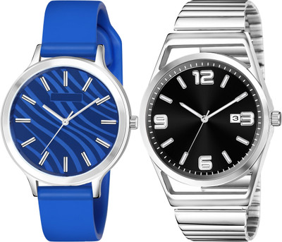 TVILLA Black Dial Date Function TV-LR153 Analog Watch  - For Men & Women