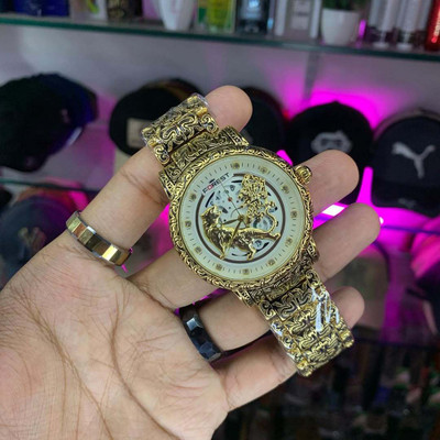 ELEVATE FOREST LUXURY FASHION LION BLACK Analog Watch  - For Men