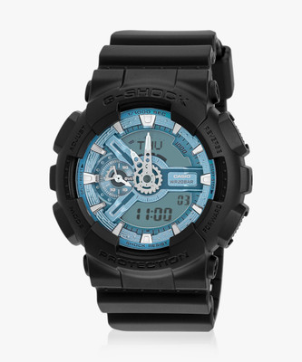 CASIO GA-110CD-1A2DR Blue Dial Black Resin Strap Analog-Digital Watch  - For Men