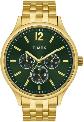 TIMEX TWEG18435 Green Round Dial Quartz Analog Watch  - For Men