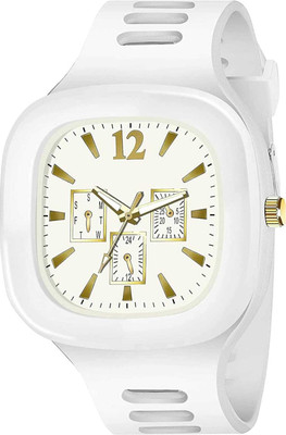 genzzz White Dial Analog Wristwatch | Sporty Ultra Design Casual Watch for Men Sporty Ultra Design Casual Watch for Men Analog Watch  - For Men & Women