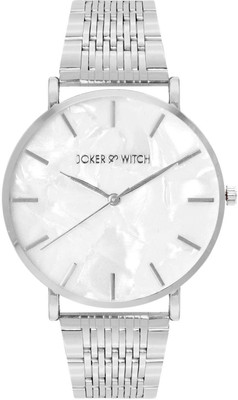Joker & Witch Joker & Witch Signature White Dial Silver Watch for Women Analog Watch  - For Women