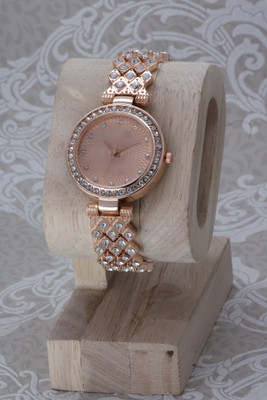 ZANZEER Gorgias Round Dial Fancy Diamond Metal Belt Gorgias Round Dial Fancy Diamond Metal Belt Analog Watch  - For Girls