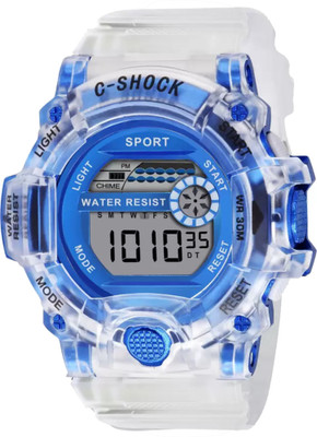 Alkhwatches Transparent - Blue Digital Watch  - For Men