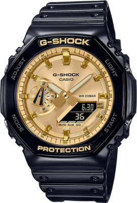 CASIO GA-2100GB-1ADR G-SHOCK Gold Dial Resin Strap Analog-Digital Watch  - For Men