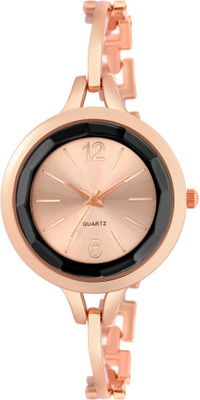 IIK Collection IIK-1100W Studded Rosegold Dial with Rosegold Fancy Bracelet Metallic Strap Analog Watch  - For Men & Women