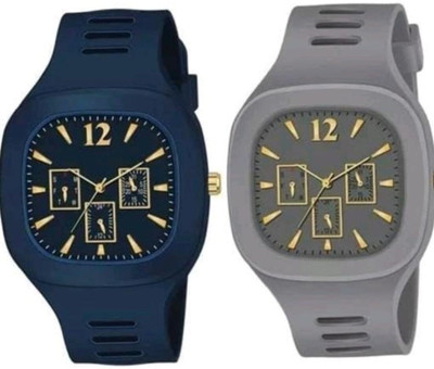 KU Blue And Grey Men Analog Pack of 2 Watch Analog Watch  - For Boys