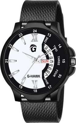 G-HAWK D&D-106-SILICON ANALOG WATCH WITH DESIGNER DIAL AND WITH DAY & DATE DISPLAY FOR MEN AND BOYS Analog Watch  - For Boys