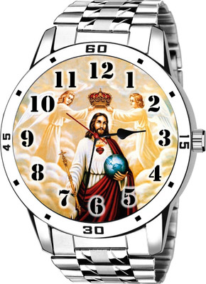 house of common New Generation Jesus White dial stainless steel strap analog wrist Analog Watch  - For Boys