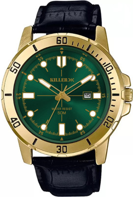 KILLER Killer 7010 Golden Green Edition With Date on 3 Timewear 7010 Golden Green Edition With Date on 3 and Special Golden Hands Used Analog Watch - For Men