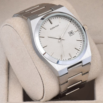 STYLISH GUYS DRM PE Silver White Ex555 Professional Watch For Men Analog Watch  - For Men