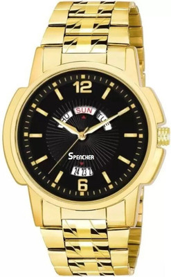 Spencher Spencher Premium Gold Plated Dial Golden Date Functioning Analog Watch  - For Men