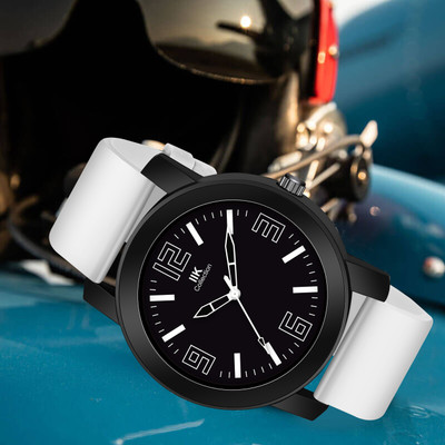 IIK Collection IIK-985M1 Silicon Strap Watch for Men Round Dial with Adjustable Flexible Silicon Strap Analog Watch  - For Men