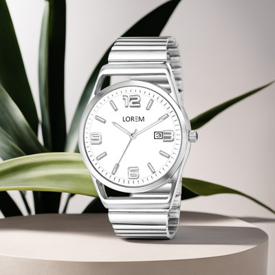 LOREM LR157 White Dial Date Function UF-LR157 Analog Watch  - For Men