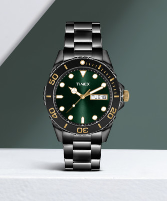 TIMEX Dark Green Dial with Day-Date Function Analog Watch  - For Men