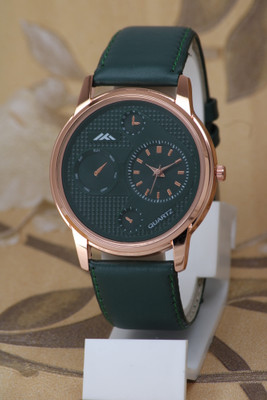 VIRAKTI Full Color Rose gold Case Leather Belt Full Color Rose gold Case Leather Belt Analog Watch  - For Men