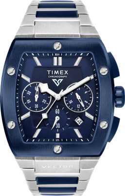 TIMEX TWEG26202 TIMEX Vector Blue Rectangle Chronograph Dial Analog Watch  - For Men