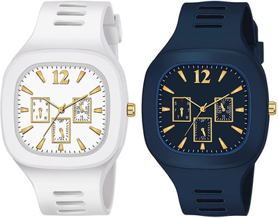 Hench Multi DIAL Strap Analog Silicon Strap ADDI Stylish Designer Analog Watch Combo Analog Watch  - For Boys & Girls