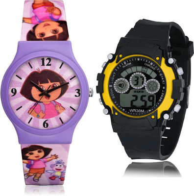 TIMETRANSELEVATE CM719-B6 Analog-Digital Watch  - For Girls
