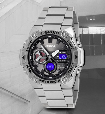 Harbor 9125 Steel New Stainless Steel Timepiece with Premium Features for Men Analog-Digital Watch  - For Men
