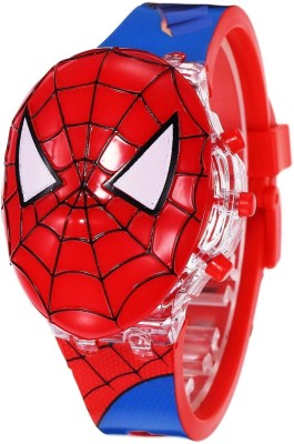 GLENVIT-X Kids Edition Spiderman Digital Watch for Kids with Disco LED / Musical sound Digital Watch  - For Boys