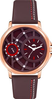 Loretta LT_48 Brown Color Leather Belt Colorblock Unique Round Dial Boys Analog Watch  - For Men