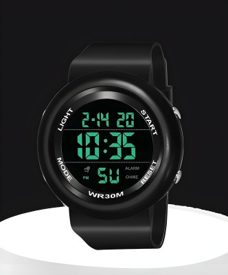 SHURAI Digital_Red_watch 1set Sports Waterproof Watch for Men Boys with Backlight Alarm Snooze Stopwatch Analog Watch  - For Boys