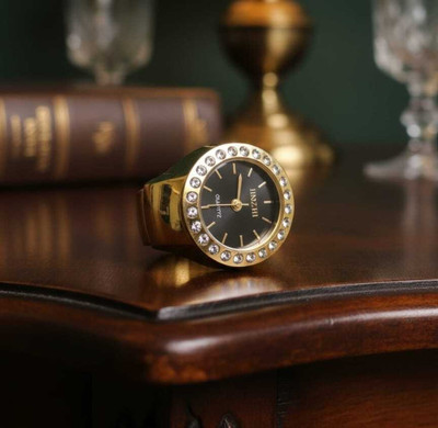 Fanish fashion ​Onyx Time Ring ​Onyx Time Ring 2025 Analog Watch  - For Men & Women