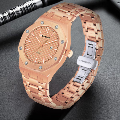 Portive AS PLAIN ROSEGOLD TONE ANALOG WRIST WATCH Ashirwad Fashion Analog Watch  - For Men