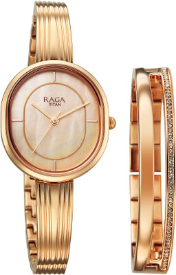 Titan Raga Contempore Titan Raga Contempore Quartz Rose Gold Mop Round Dial Women's Watch / Analog Watch  - For Women