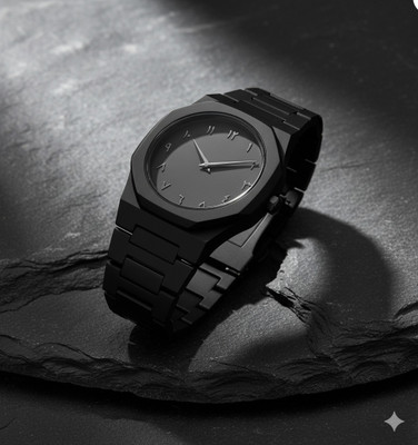 LOOFTRADER D7 Cultural Elegance: Black Octagonal Arabic Watch. Analog Watch  - For Men