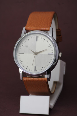 Rizino Simple Solid Big Dial Attractive Leather Belt Simple Solid Big Dial Attractive Leather Belt Analog Watch  - For Men