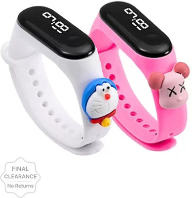 Filsfa Multicolor Silicon Strap Watch New digital Combo watch Digital Watch  - For Boys & Girls