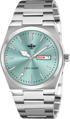 EDDY HAGER EH-289-Sky Blue Day and Date Display Analog Watch  - For Men