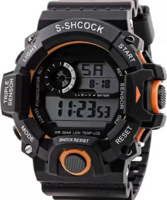 Om Collection black silicon dgital l straps watches model 2023 super look new design Dial Black Strap yours Get your best one Continuously Inspired Time Digital Watch  - For Boys & Girls