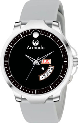ARMADO AR-MH-1381446-Black Day And Date working Silicon strap Comfortable analog watch for Boys Analog Watch  - For Men