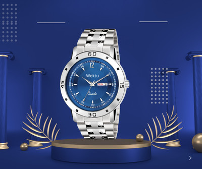 WEKTU Classic Watch for Men/Blue/Analog/Silver Straps/10 BlueMAN01 Analog Watch  - For Men