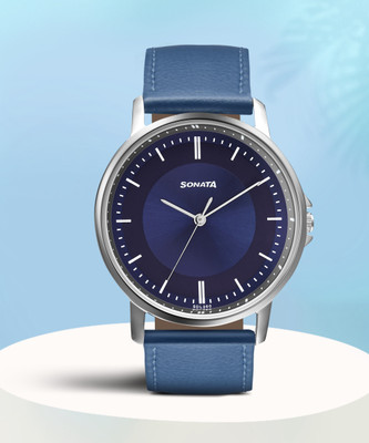 SONATA NP77083SL07W Essential Gents collection Analog Watch  - For Men