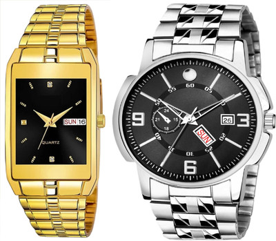 Caihong Golden-Black-SLV-12 Analog Watch  - For Men
