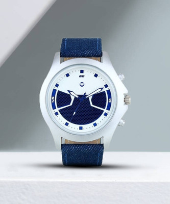 WIZARD TIMES Formal and Party Wear Watch for Men Men Watch Blue Fabric Strap Multicolor Dial Formal Watch Water Resistant Analog Watch  - For Men